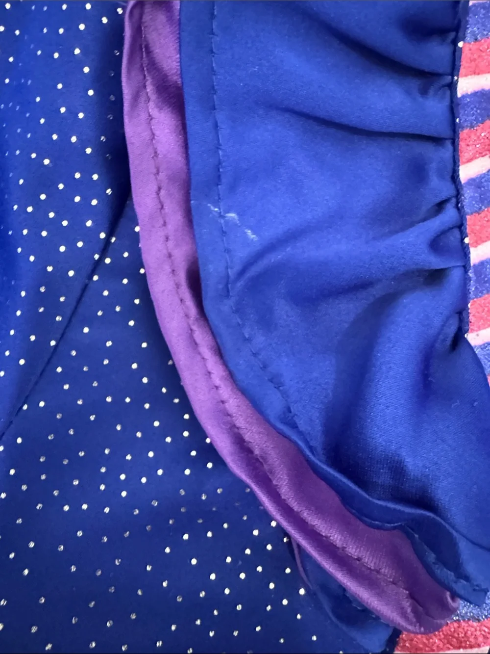 JoJo Siwa Girls Shiny Blue and Purple Zip Jacket with Pink Trim